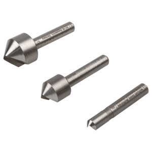 Tool Steel Countersink Set 3 Pcs., Round Shank