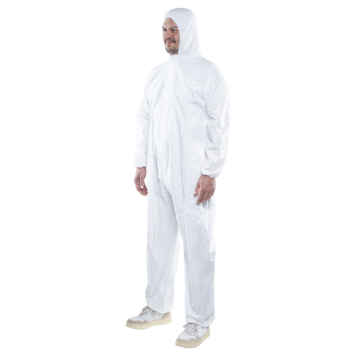 Disposable Coverall with Hood, XXL